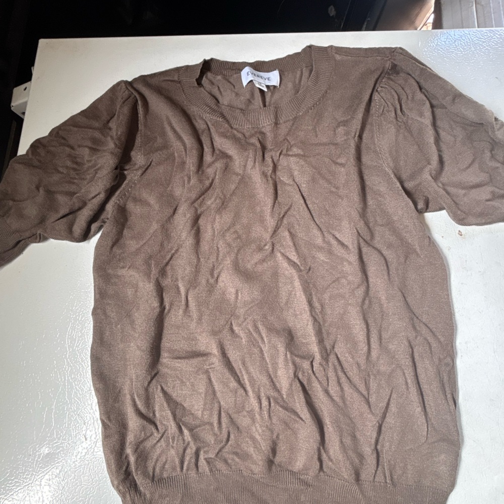 Evereve Tan Knit Top